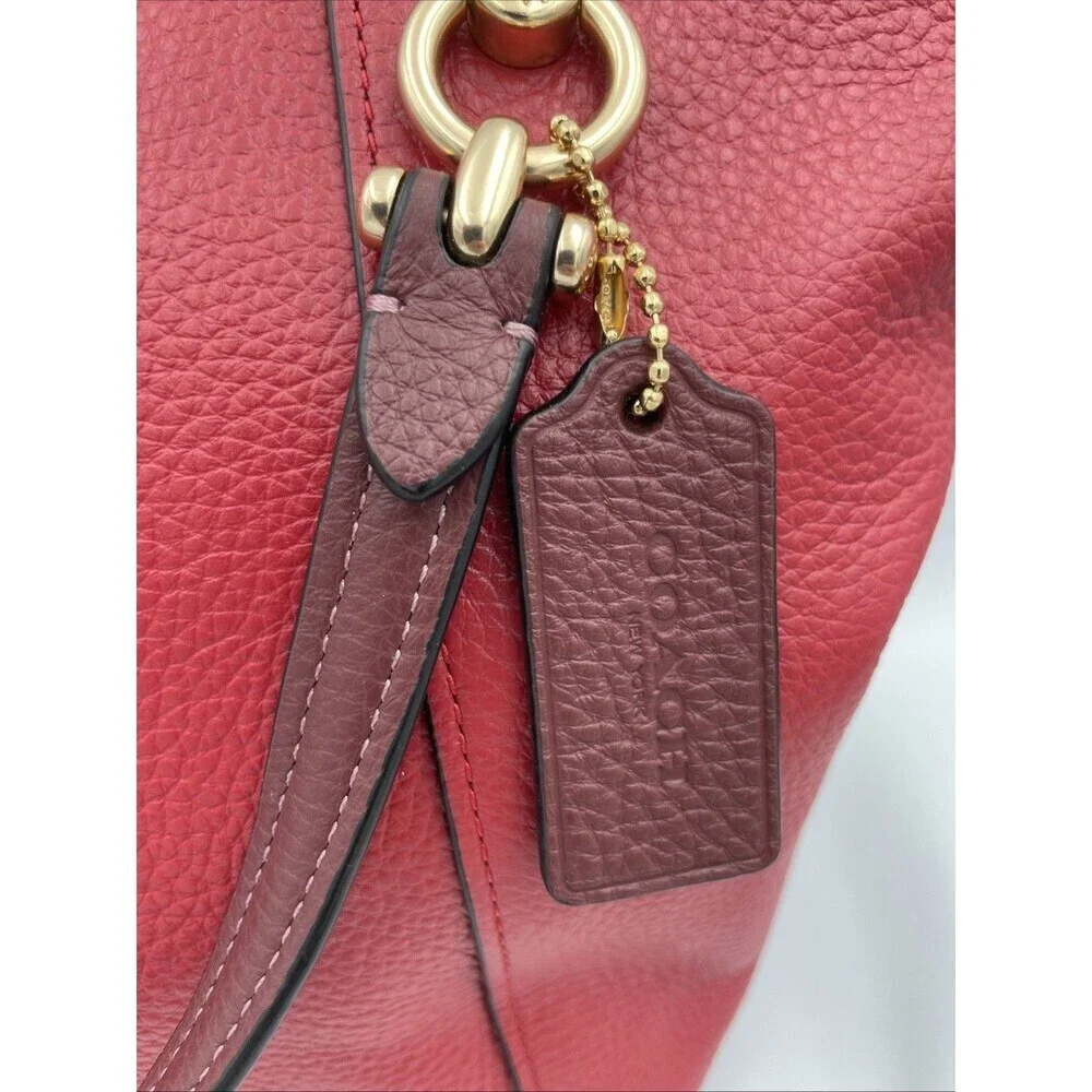 COACH Kacey Satchel In Colorblock - C6841 Red NEW